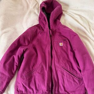 Carhartt Kids' Hooded Jacket in Deep Purple Size Small (7/8)